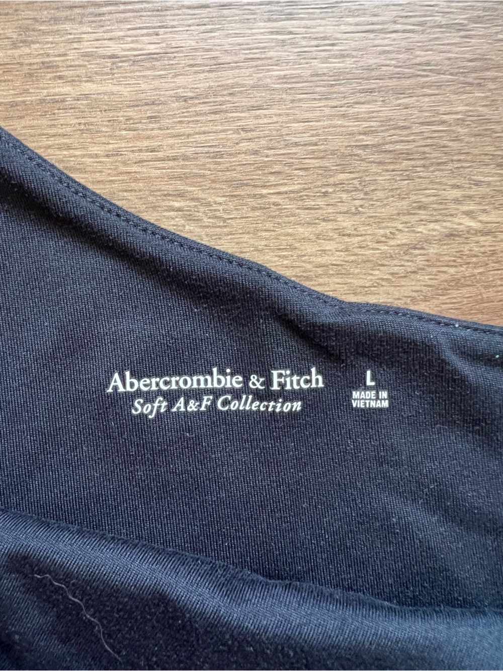 Abercrombie & Fitch Black One Shoulder Asymmetrical Tank Top Crop - Picture 2 of 5